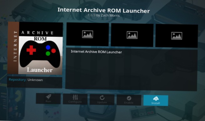 Spouštěč internetových archivů ROM Jak emulovat retro hry na Kodi