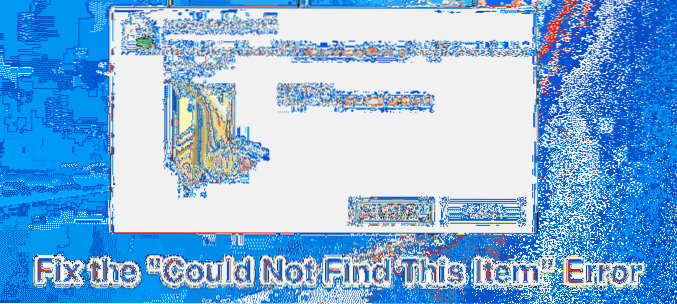 Item not found Could not find this item while deleting Fix