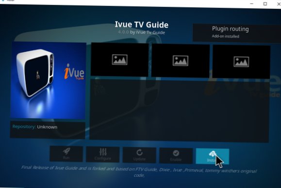 IVUE 2 TV-gids Kodi Add-on Installatie en beoordeling