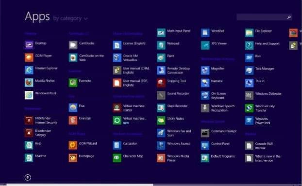 Keyboard Shortcut To Quickly Switch To Apps View (All Apps View) In Windows 8.1