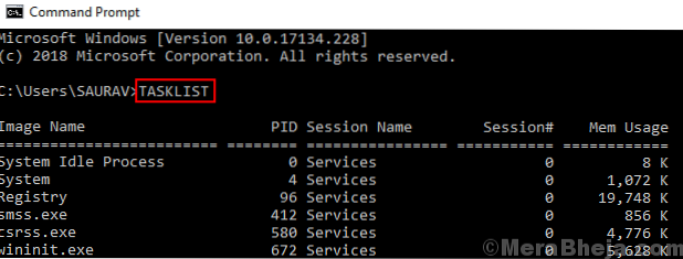 Kill any Task from Task manager using Command Prompt in windows 10