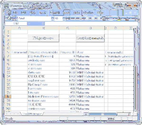 Kill Processes From an Excel Spreadsheet Based Task Manager