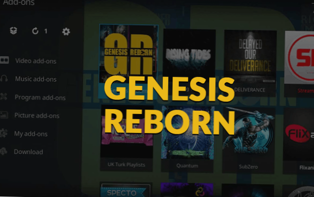 Kodi Genesis Reborn Add-on How to Install and Use