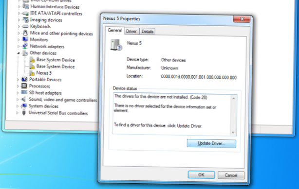 Installere drivere manuelt og fikse feilen Driver ikke funnet på Windows