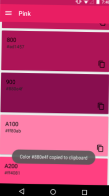 Materiálové provedení Palety barev navrhuje barvy pro vaši aplikaci [Android]