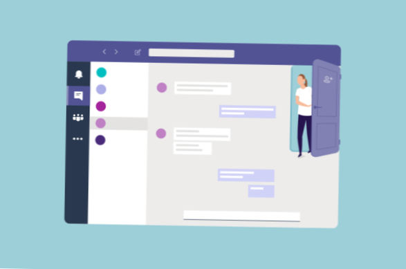 O Microsoft Teams bate-papo com usuários externos sem adicionar como convidado