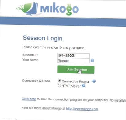 Mikogo er et gratis LogMeIn-alternativ til skærmdeling