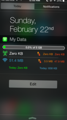 Überwachen Sie die Netzwerk- und Datennutzung Ihres iPhones vom Notification Center aus