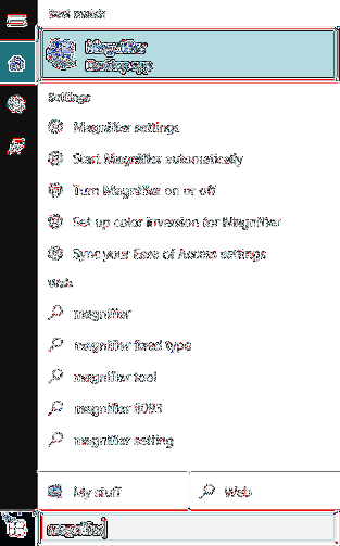 Mai multe moduri de a activa lupa în Windows 10