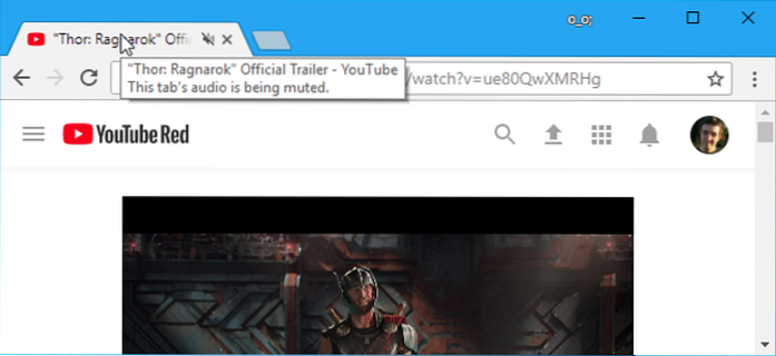 Disattiva l'audio in singole schede in Google Chrome