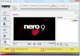 Fonctionnalités de Nero 9