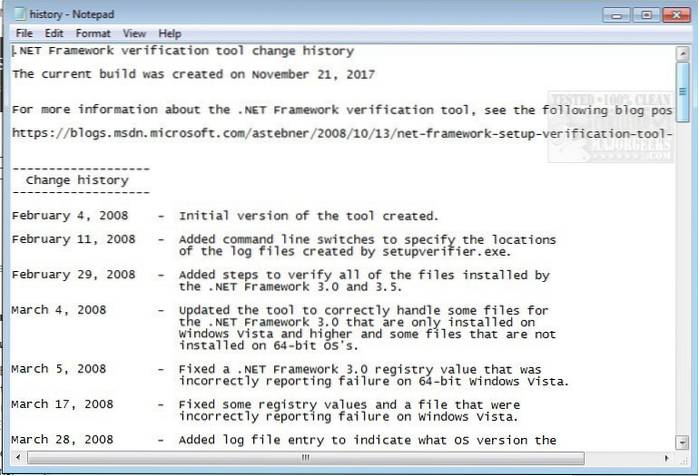.Narzędzie do weryfikacji instalacji .NET Framework