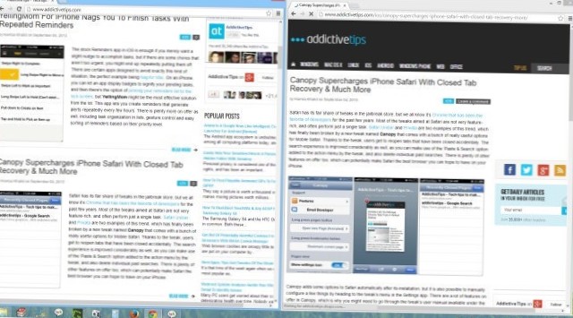 NiftySplit Opens Links From One Chrome Window In Another, Side-By-Side