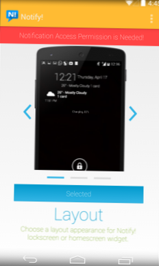 Notificar! Vea de forma selectiva las notificaciones de las aplicaciones en su hogar