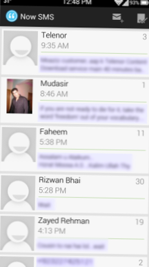 Jetzt ist SMS eine Android-SMS-App mit einer Google-Now-ähnlichen Benutzeroberfläche
