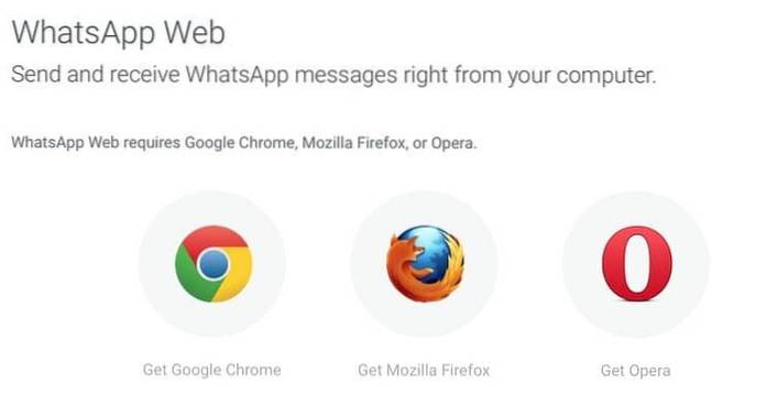 Brug nu WhatsApp Web på Firefox og Opera