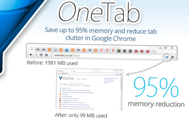 OneTab Lets You Save
