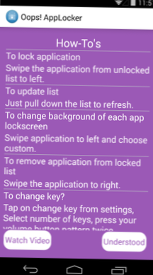 Oops! AppLock utilise un modèle de touche de volume pour empêcher l'accès aux applications [Android]