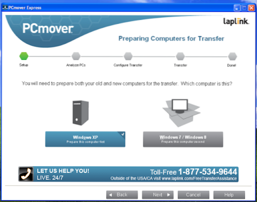 PCmover Express Transfer Files