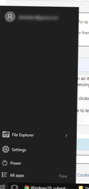 Épingler un élément sur le côté gauche du menu Démarrer dans Windows 10