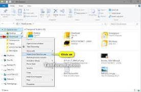 Připnutí nebo odepnutí složky v Rychlém přístupu ve Windows 10
