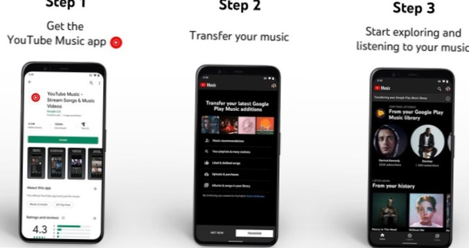 Écouter de la musique depuis YouTube