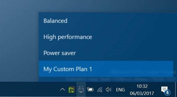 Power Plan Switcher Quickly Change Power Plan In Windows 10 From Taskbar