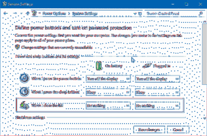 Prevent Laptop From Starting Upon Opening The Lid In Windows 10