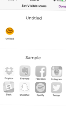 Se eksempler på appikoner på din iPhone mod forskellige baggrunde