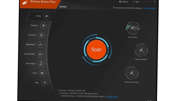 Guma na ochranu soukromí se čistí