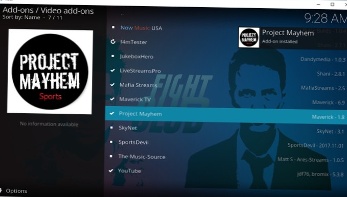 Pro Sport Addon fungerer ikke Bedste alternativer til sport på Kodi