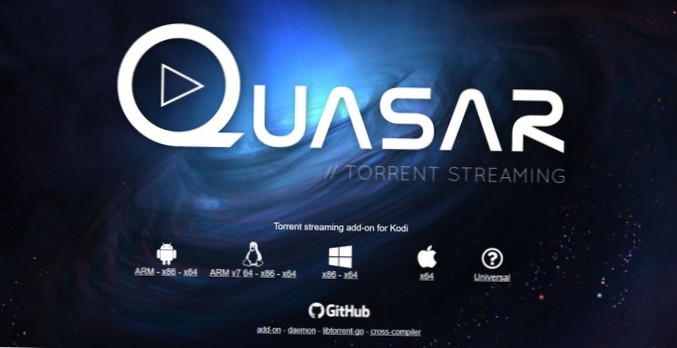 Quasar Kodi Add-on Installatie en foutoplossingen