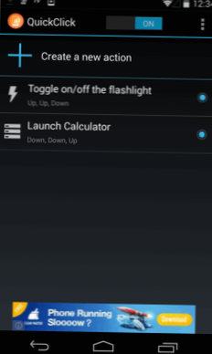 QuickClick Map Touches de volume pour effectuer des actions rapides [Android]