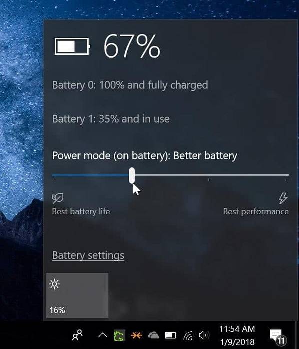 Optimaliser raskt Windows 10 for best batterilevetid
