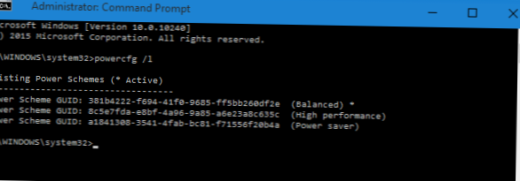 Quickly Switch Power Plans In Windows 10 With Command Line Shortcuts