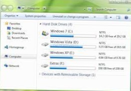 Odeberte knihovny, síť a oblíbené položky z navigačního podokna Průzkumníka Windows