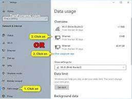 Ripristina strumento di utilizzo dei dati per ripristinare l'utilizzo dei dati di rete in Windows 10