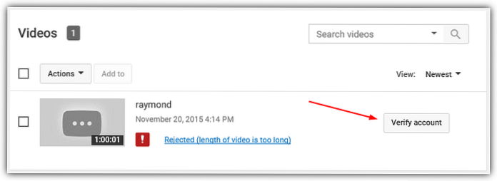 Herstellen en activeren van verwijderde YouTube-video omdat deze te lang is