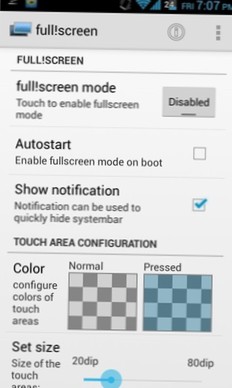 Run Android Apps In Full-Screen Mode With Access To Notifications