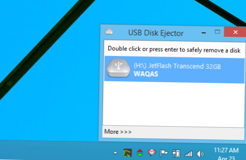 Éjectez en toute sécurité les lecteurs USB et les cartes mémoire via des touches de raccourci avec l'éjecteur de disque USB
