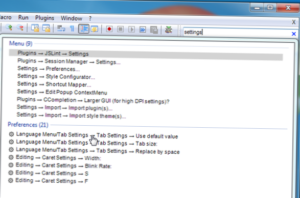 Search For Notepad   Settings With A Plugin That Indexes Them
