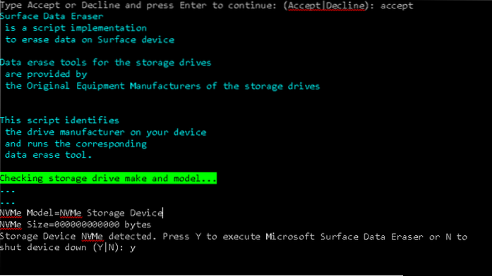 Bezpieczne usuwanie danych z powierzchni Microsoft Surface za pomocą narzędzia Surface Data Eraser
