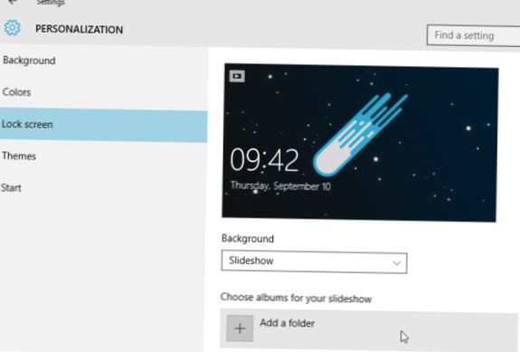 Set A Picture Slideshow As Your Lockscreen In Windows 10