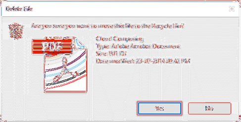 Set delete Confirmation alert in windows 10 while deleting files