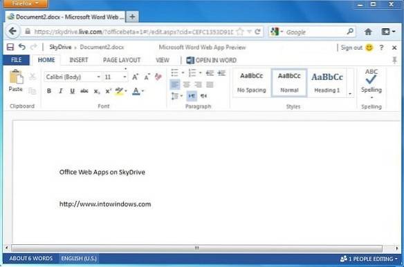 Sign In For Office Web Apps On SkyDrive Now