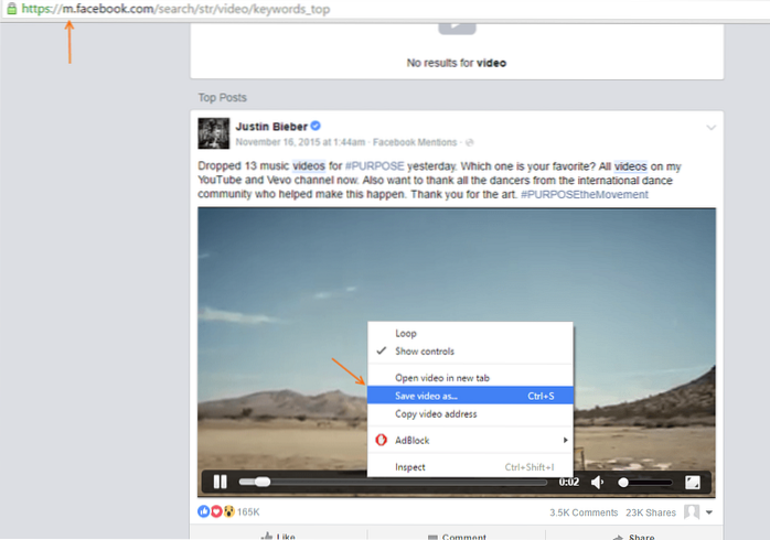 Métodos simples para baixar vídeos do Facebook sem a ajuda de um site