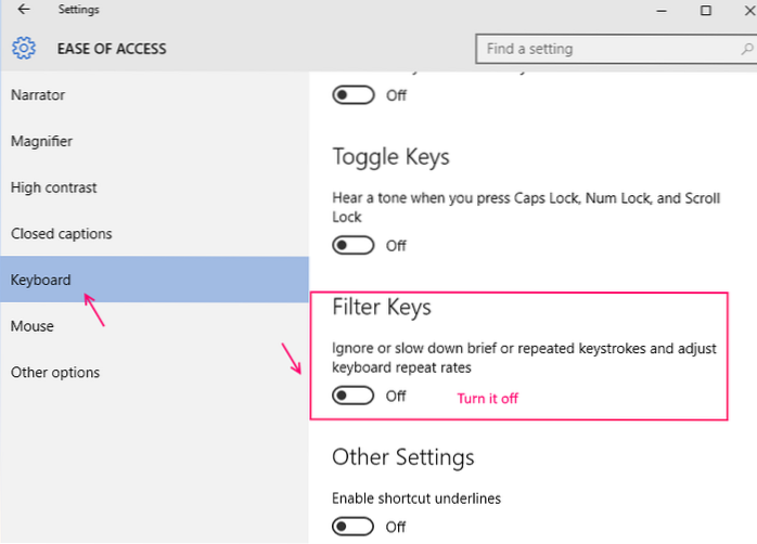 Solved ! Backspace only deletes one letter windows 10