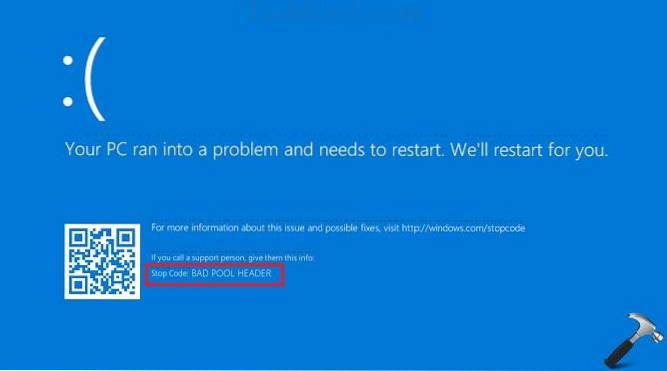 (Solved) BSOD Error Bad Pool Header in Windows 10