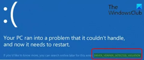 [Løst] DRIVER_VERIFIER_DETECTED_VIOLATION Fejl i Windows 10