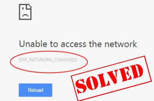 [Risolto] ERR_NETWORK_CHANGED Errore di Chrome